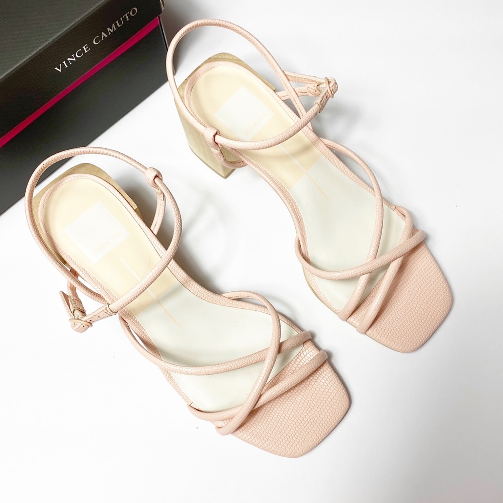 Vince Camuto Soft Pink Square Women Toe Heels